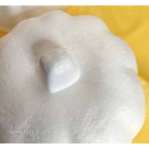 White Styrofoam Pumpkins  Pumpkins for Painting, Carving & Embellishing Crafts, - Picture 7 of 8
